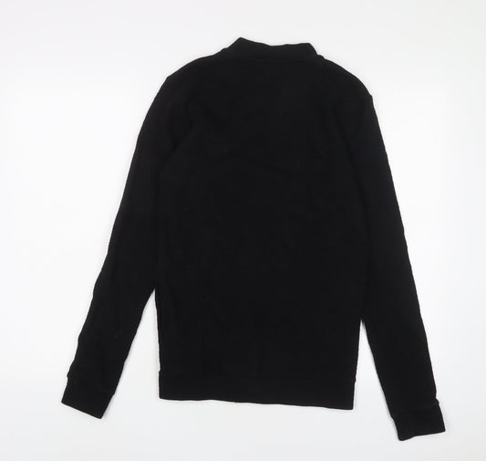 NEXT Mens Black Cotton Full Zip Sweatshirt Size XS