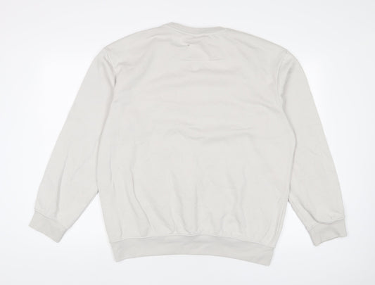 H&M Mens Grey Cotton Pullover Sweatshirt Size M