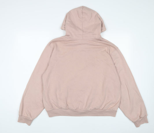 Hollister Womens Pink Cotton Full Zip Hoodie Size M