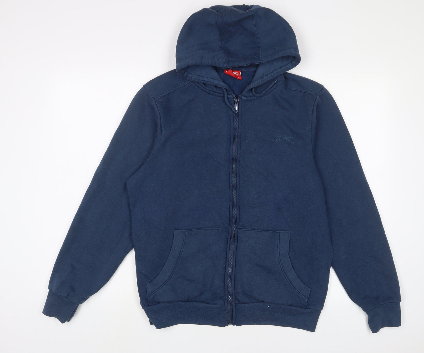 Slazenger Mens Blue Polyester Full Zip Hoodie Size S - Logo, Embroidered