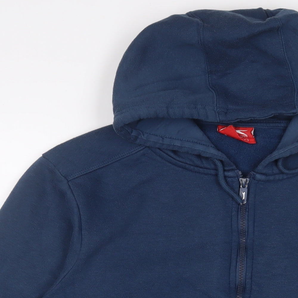 Slazenger Mens Blue Polyester Full Zip Hoodie Size S - Logo, Embroidered