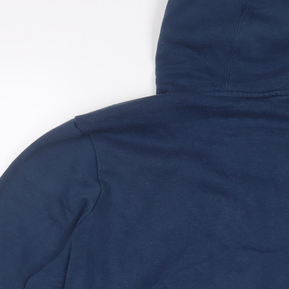 Slazenger Mens Blue Polyester Full Zip Hoodie Size S - Logo, Embroidered
