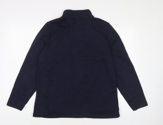 bonmar Womens Blue Polyester Full Zip Sweatshirt Size 16 Zip