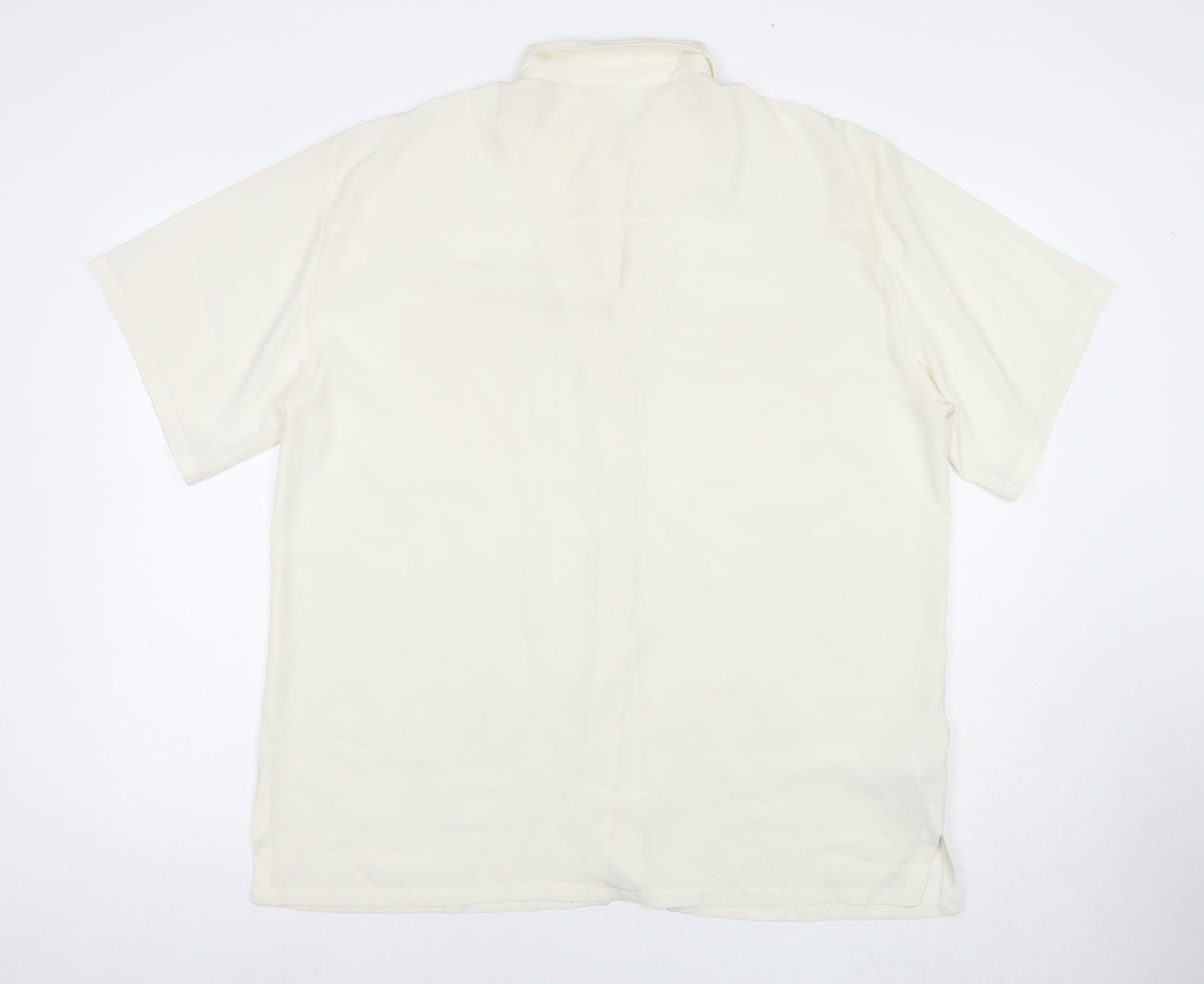 St Michael Womens Ivory Polyester Basic Button-Up Size 20 Collared
