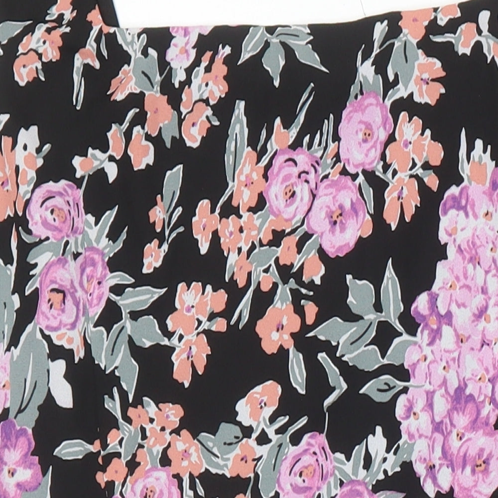 Brand and care label for Fashion Union women’s multicoloured floral polyester shift, size UK 14, square neck