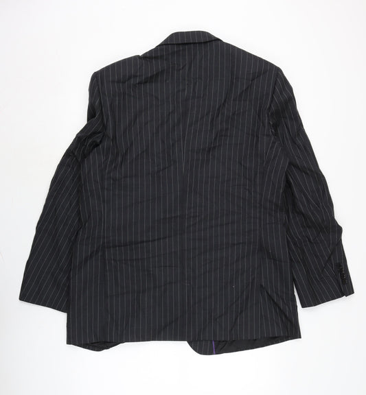 Brook Taverner Mens Black Jacket Size 44 Button