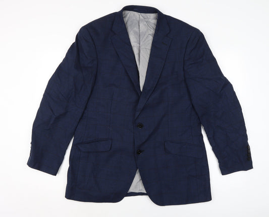Remus Uomo Mens Blue Jacket Size 40 Button
