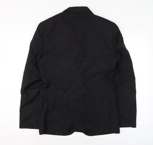 Flannels Mens Black Jacket Size 40 Button