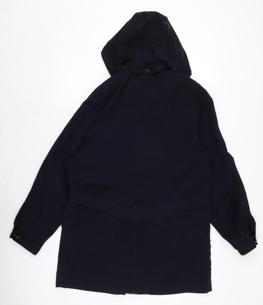 David Barry Womens Blue Anorak Coat Size 12 Zip