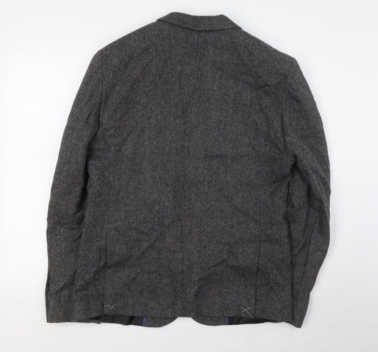 New Look Mens Grey Wool Jacket Suit Jacket Size 40 Regular