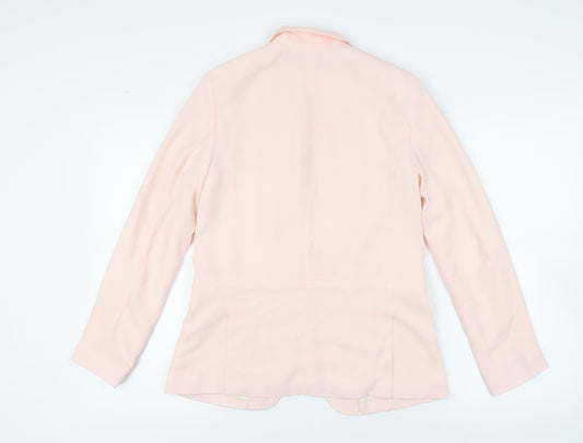 New Look Womens Pink Jacket Blazer Size 10 Button