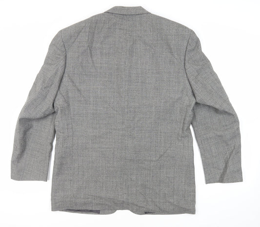 Burton Mens Grey Polyester Jacket Suit Jacket Size 42 Regular