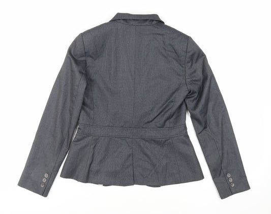 Koton Womens Grey Jacket Blazer Size 8 Hook & Eye