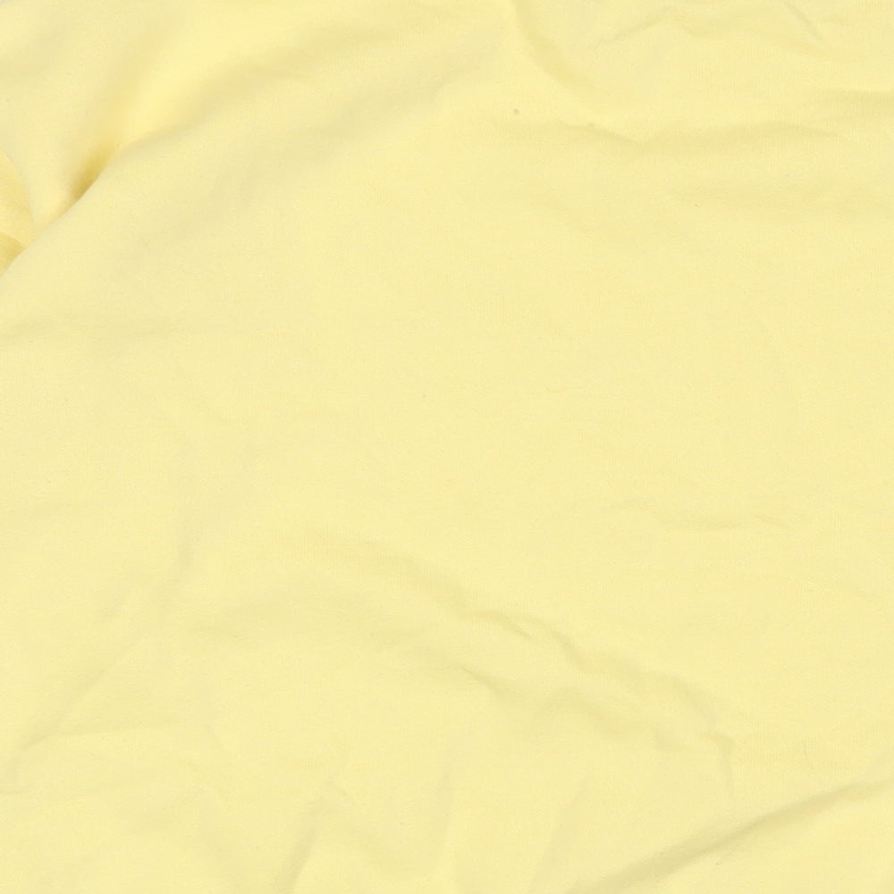 Disney Womens Yellow Cotton Pullover Sweatshirt Size S Pullover