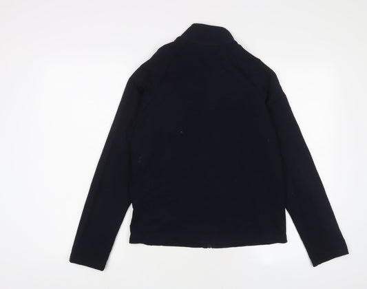 Marks and Spencer Womens Blue Cotton Full Zip Sweatshirt Size 10 Zip