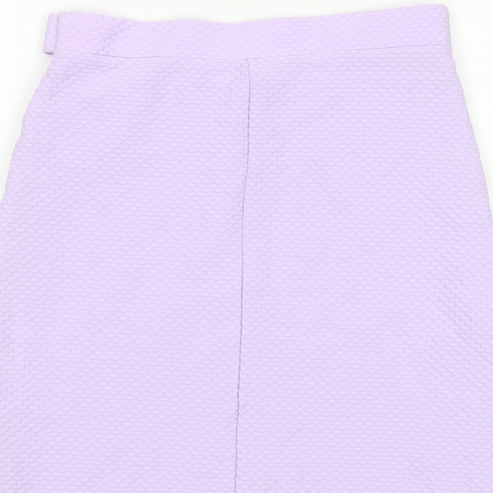 Miss Selfridge Womens Purple Polyester Mini Skirt Size 10