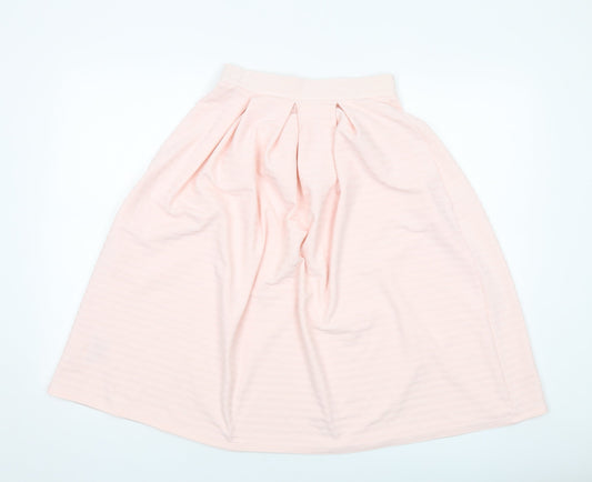 Miss Selfridge Womens Pink Polyester A-Line Skirt Size 8