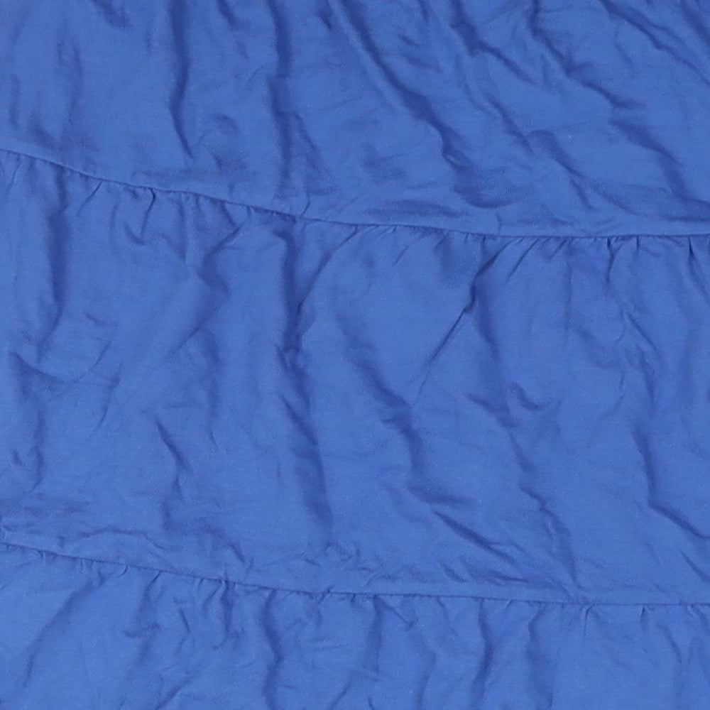 American Sweetheart Womens Blue Cotton A-Line Skirt Size 39 in