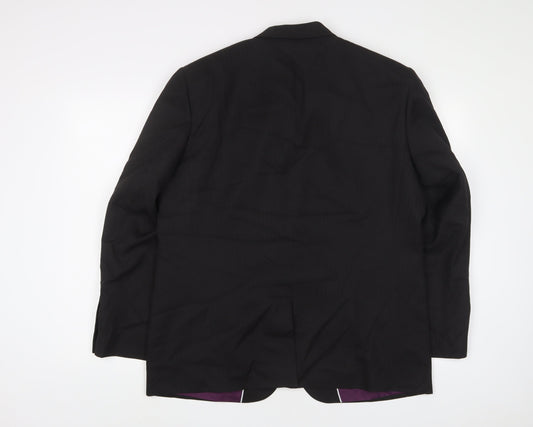 Taylor & Wright Mens Black Polyester Jacket Suit Jacket Size 44 Regular