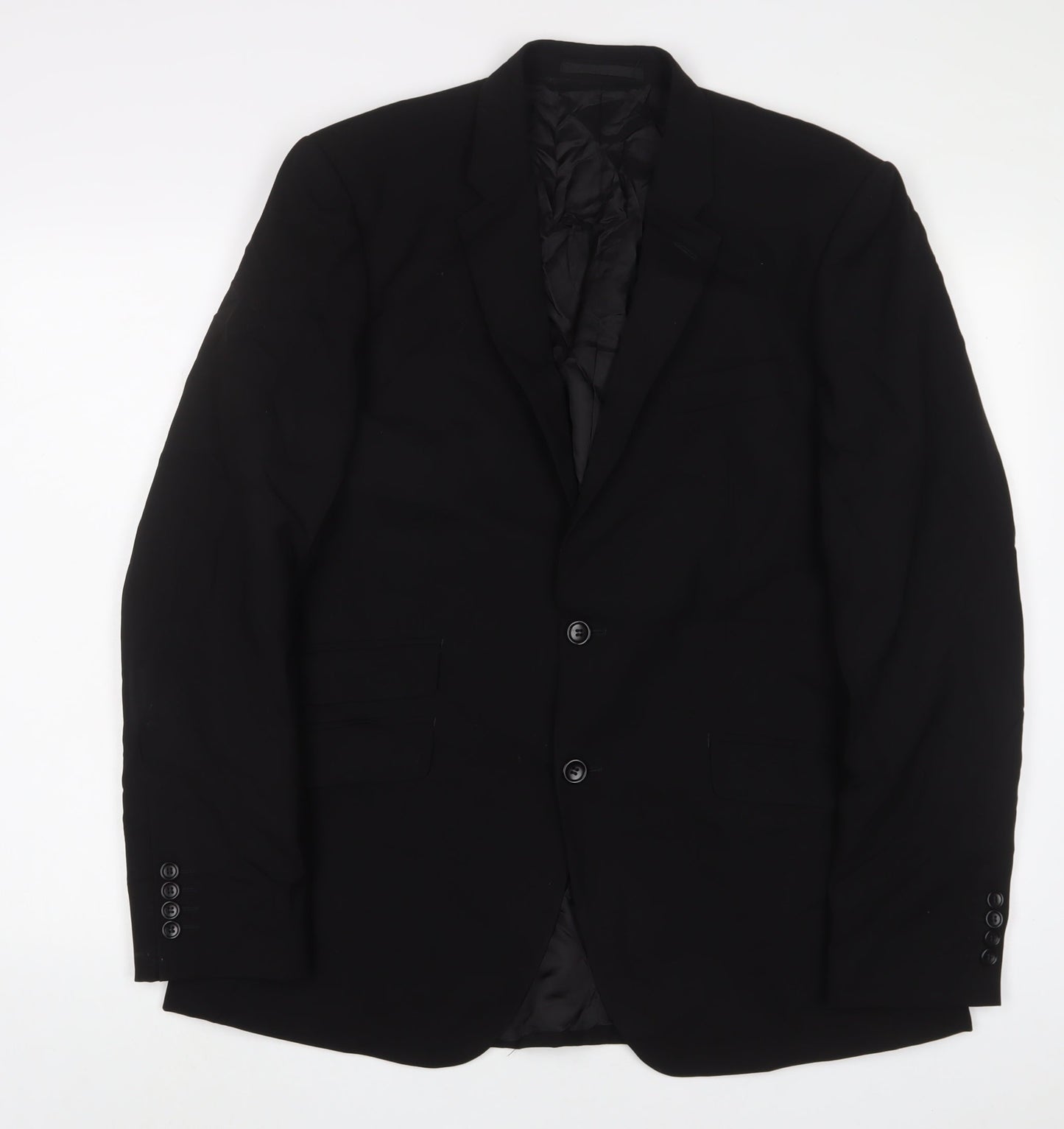 Kenneth Cole Mens Black Wool Jacket Suit Jacket Size 42 Regular