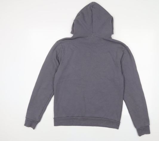 Manière De Voir Mens Grey Cotton Pullover Hoodie Size S