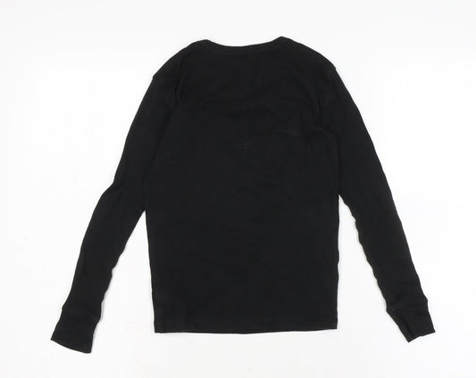 Gap Girls Black Solid Cotton Top Pyjama Top Size 10 Years