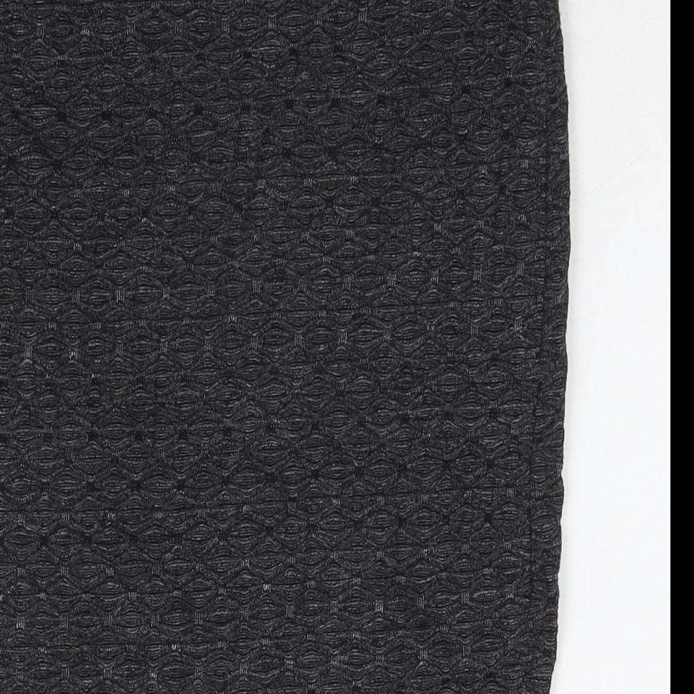 Fransa Womens Grey Viscose A-Line Skirt Size S