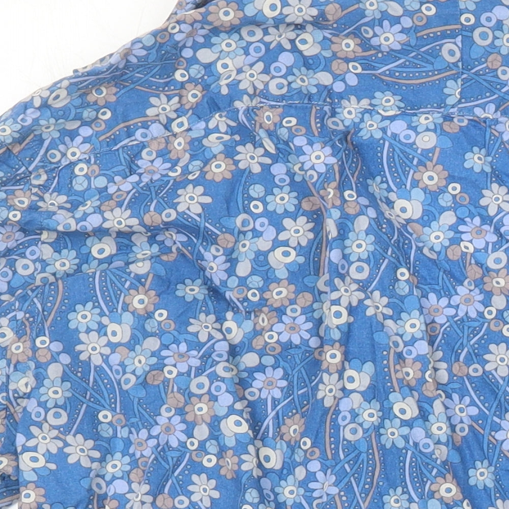 Nigel Hall Womens Multicoloured Floral 100% Cotton Basic Blouse Size L Collared