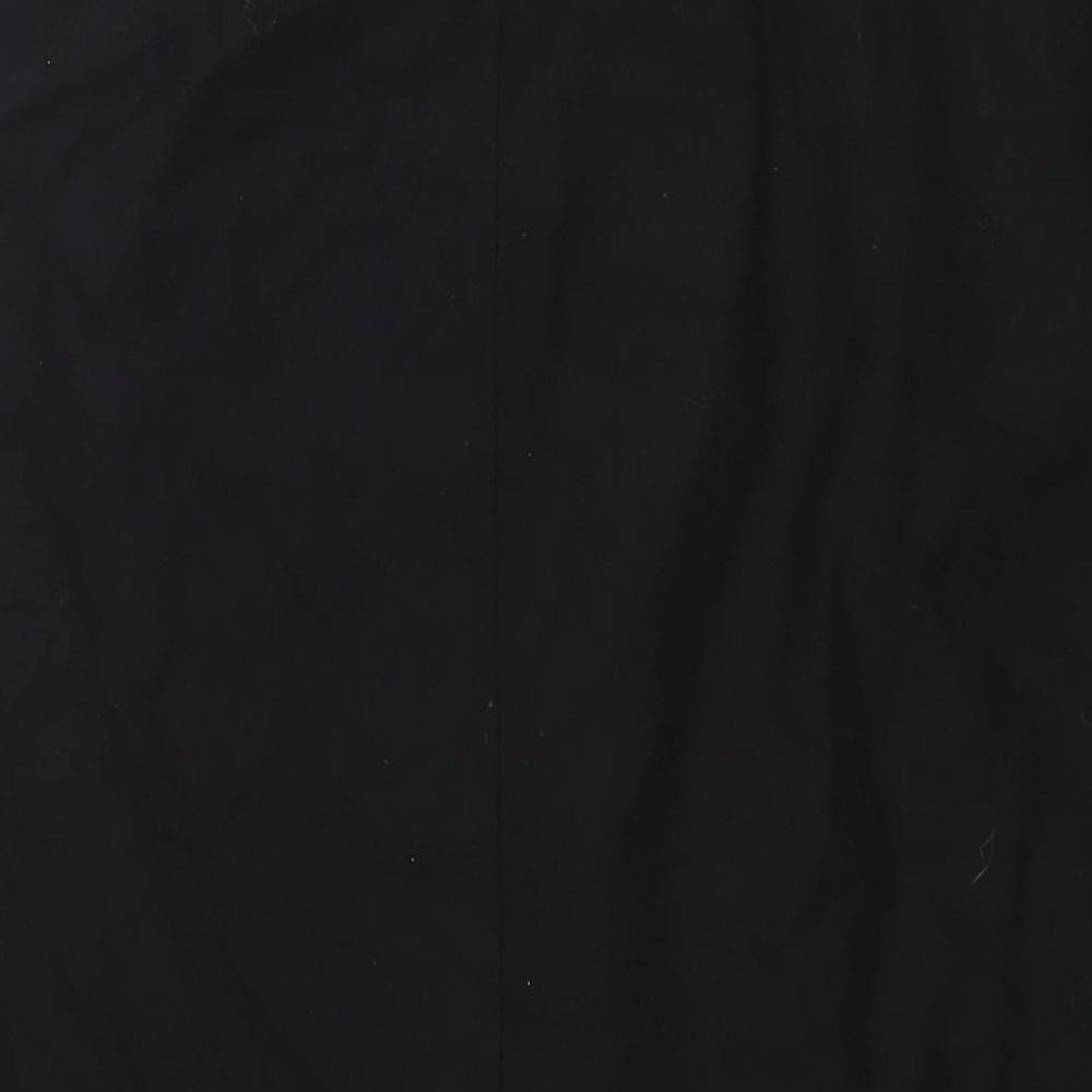 Made in Italy Womens Black Wool Straight & Pencil Skirt Size 30 in Zip