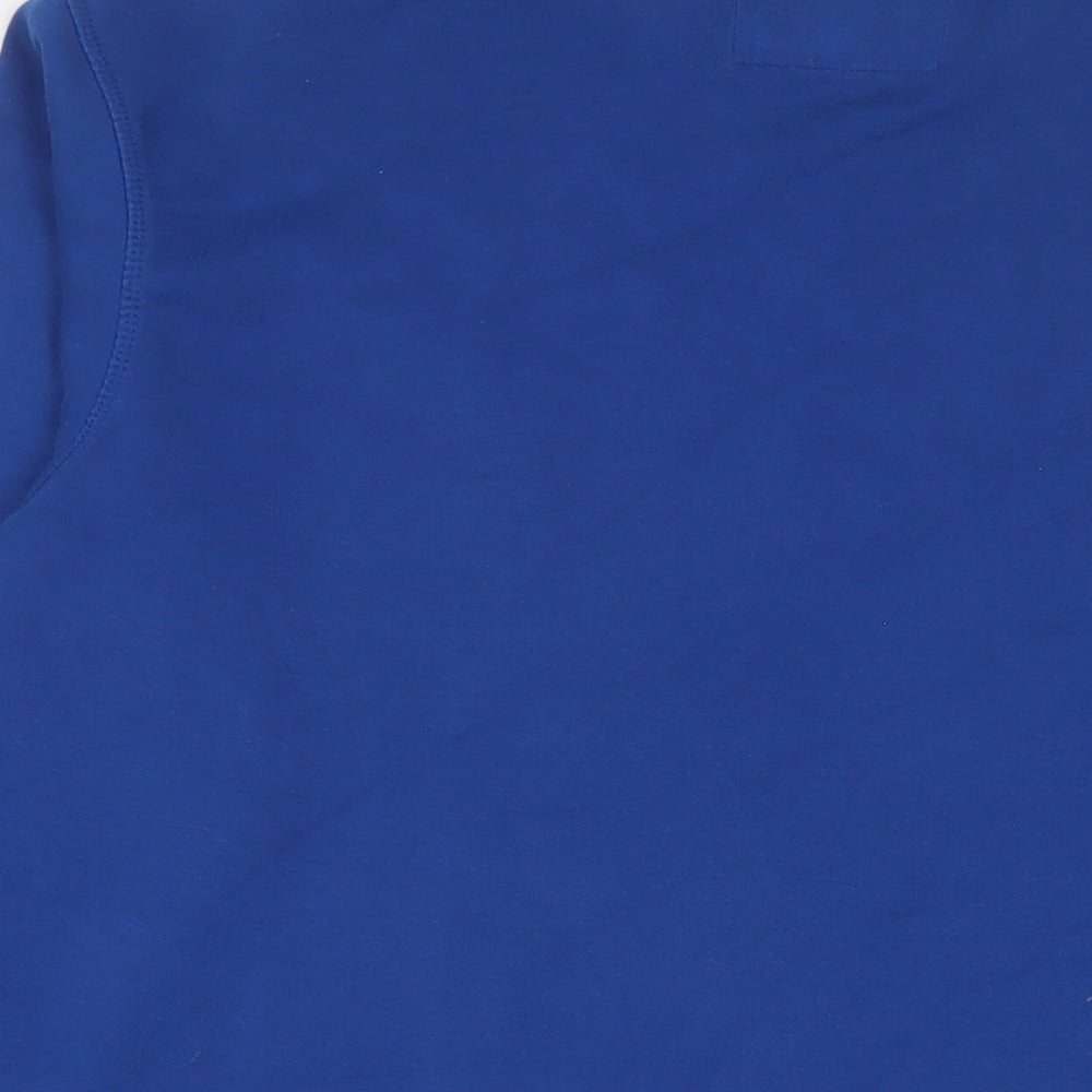 Crew Clothing Mens Blue Cotton Pullover Sweatshirt Size M - Logo, Embroidered