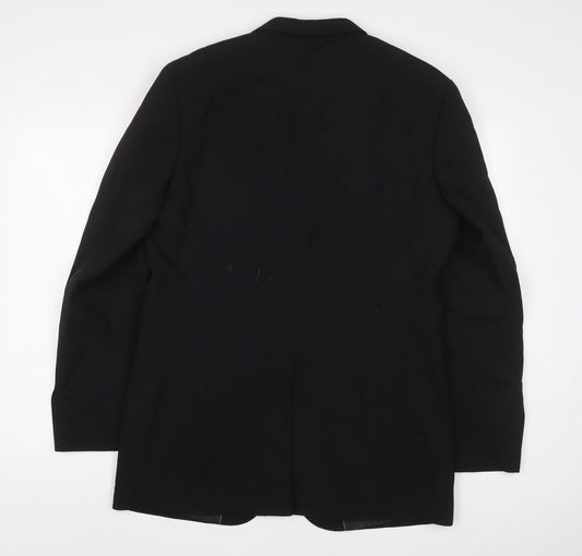 John Lewis Mens Black Wool Jacket Suit Jacket Size 40 Regular