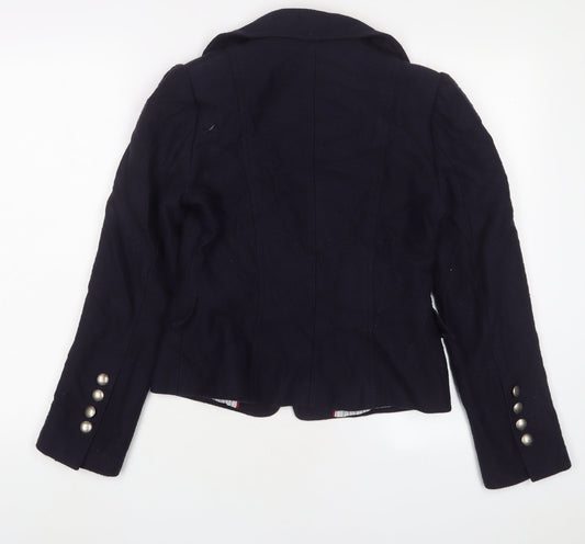 Marks and Spencer Womens Blue Jacket Blazer Size 10 Hook & Eye
