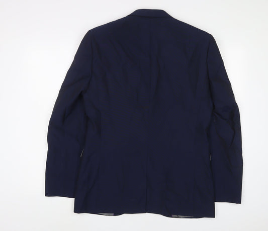 NEXT Mens Blue Wool Jacket Suit Jacket Size 38 Regular