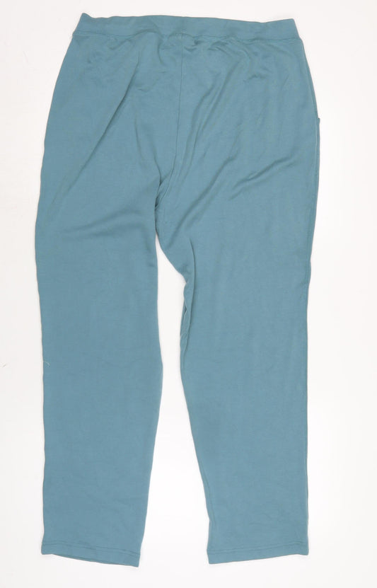 cotswolds Womens Blue Cotton Jegging Trousers Size XL L27 in Regular