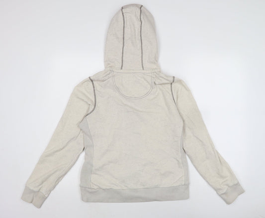 faithful & True Womens Ivory Cotton Full Zip Hoodie Size 12