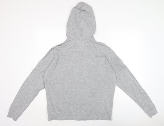 NEXT Womens Grey Houndstooth Cotton Full Zip Hoodie Size 12