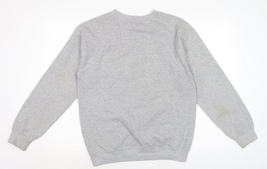 West Coast Womens Grey Cotton Pullover Sweatshirt Size S
