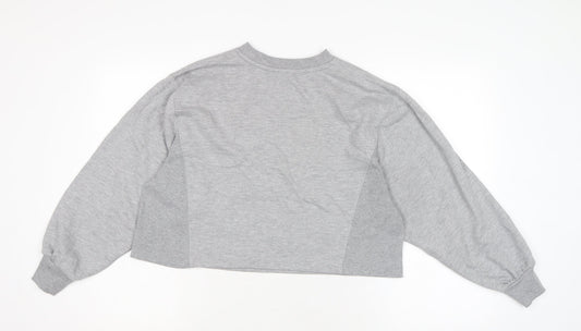 Zara Womens Grey Cotton Pullover Sweatshirt Size S