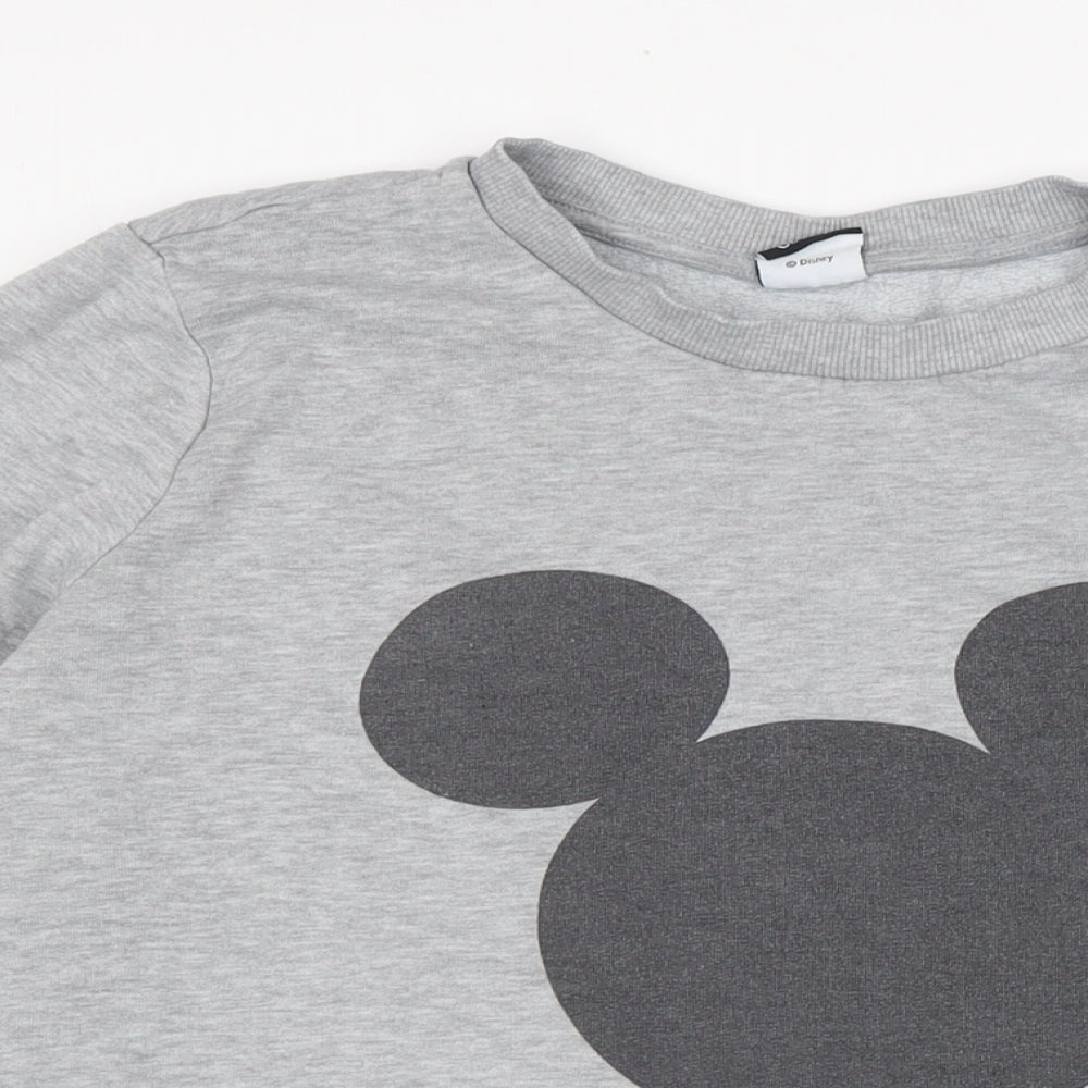 Disney Womens Grey Cotton Pullover Sweatshirt Size L