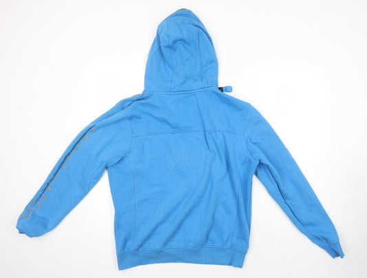 Crosshatch Womens Blue Cotton Pullover Hoodie Size S