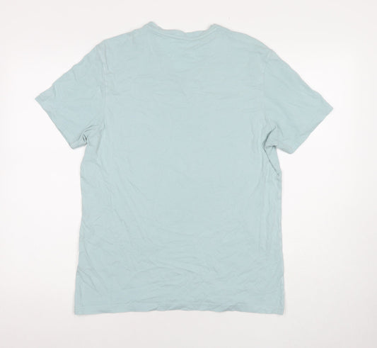 Burton Mens Blue Cotton T-Shirt Size M Round Neck