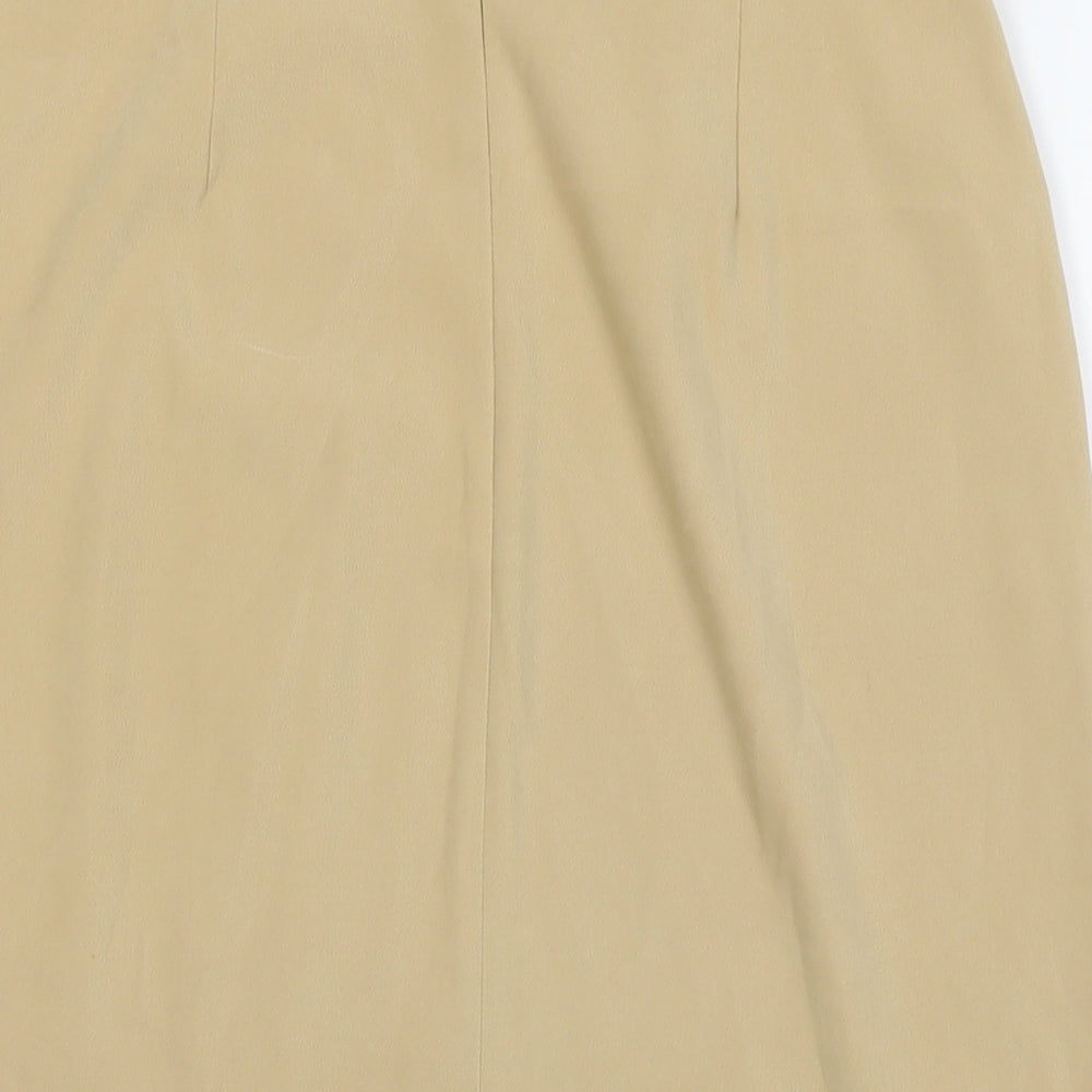 NEXT Womens Beige Polyester A-Line Skirt Size 12 Zip