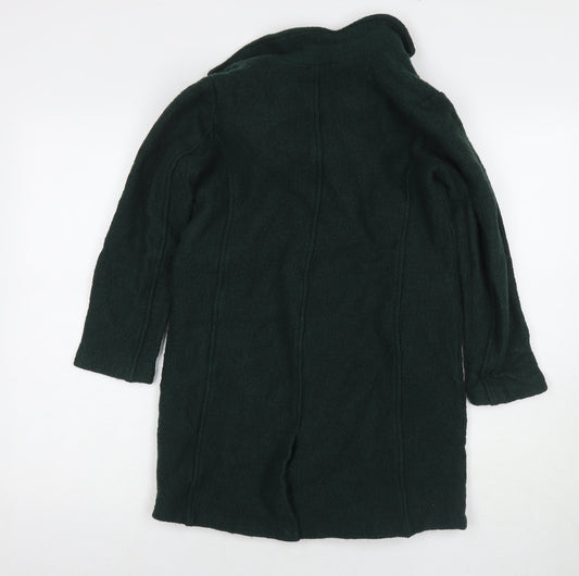 Paul Costelloe Womens Green Overcoat Coat Size 8 Button