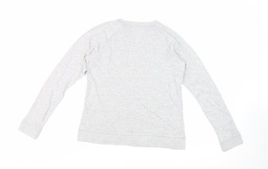 Jack Wills Womens Grey Cotton Pullover Sweatshirt Size 10 Pullover - Logo