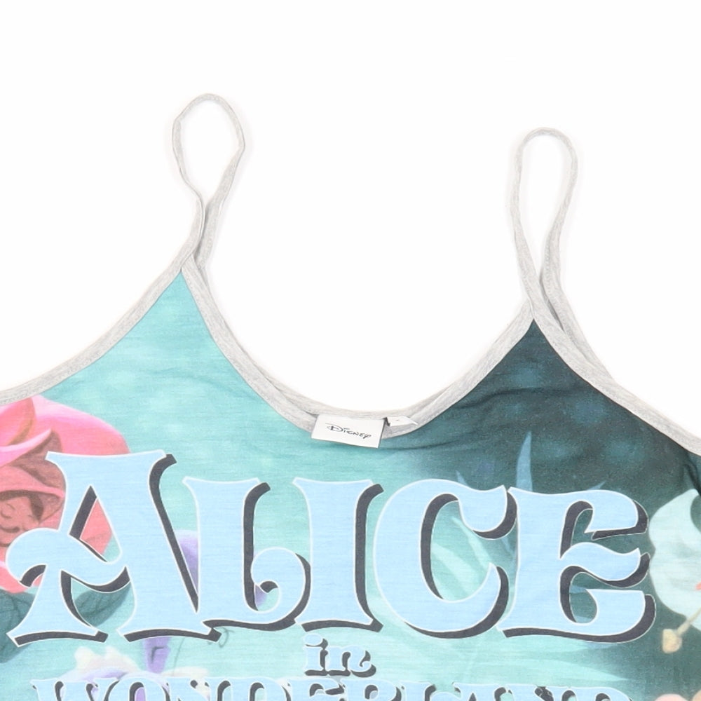 Disney Womens Grey Polyester Camisole Tank Size 6 Scoop Neck - Alice in Wonderland