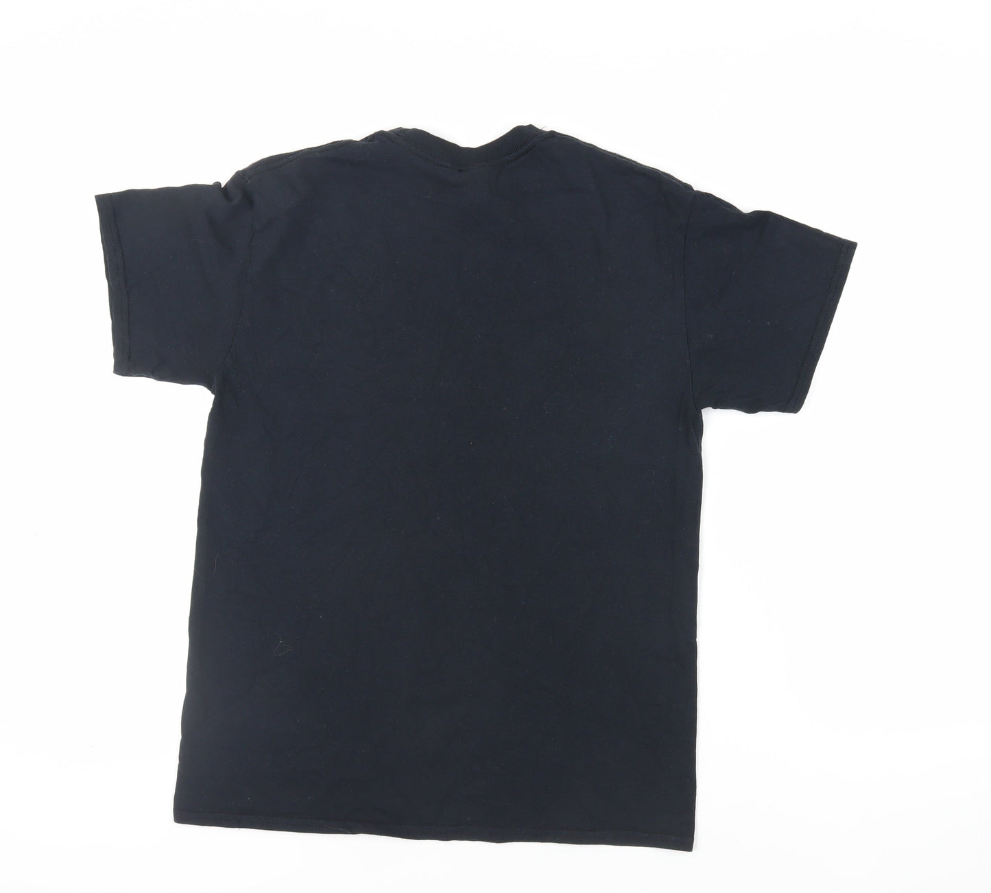 Wear With Love Womens Black Cotton Basic T-Shirt Size M Crew Neck - Love Heart
