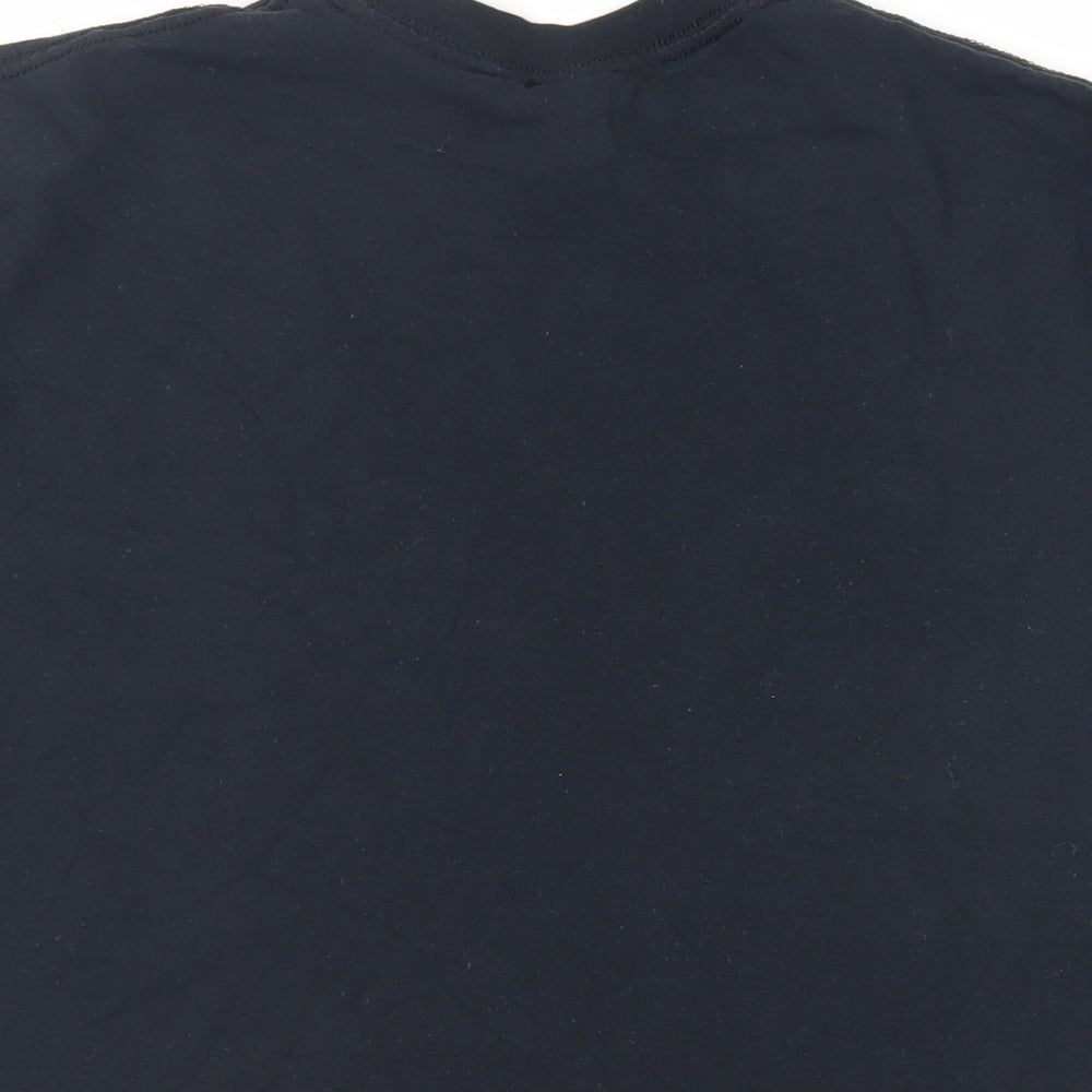 Wear With Love Womens Black Cotton Basic T-Shirt Size M Crew Neck - Love Heart