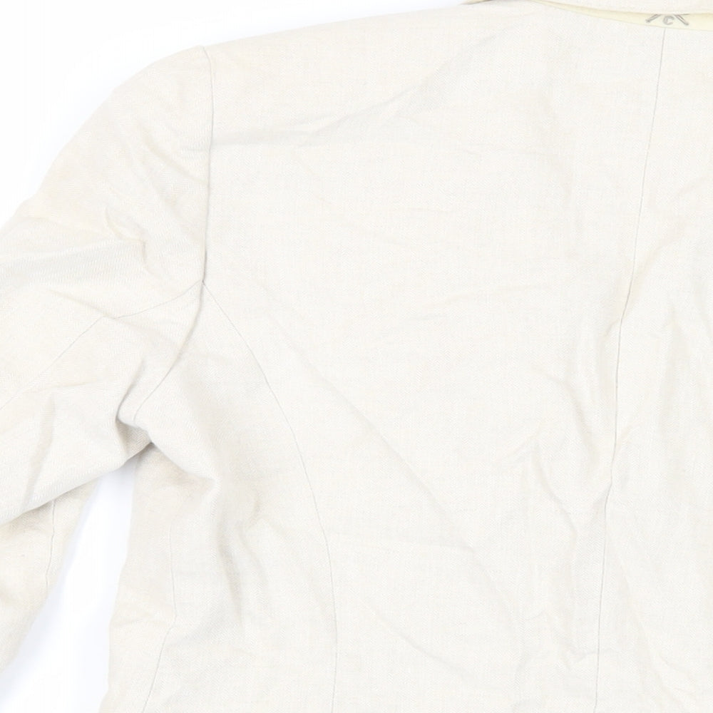 Crew Clothing Womens Beige Jacket Blazer Size 12 Button
