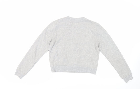 FOREVER 21 Womens Grey Cotton Pullover Sweatshirt Size S Pullover - Cropped