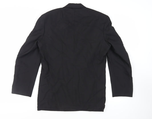 Marks and Spencer Mens Black Polyester Tuxedo Suit Jacket Size 36 Regular